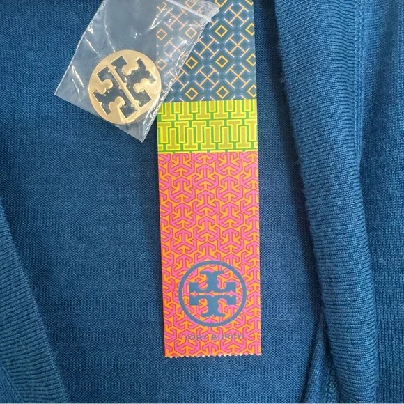 Tory Burch Merino Wool Cardigan – Winter Teal 💙✨ - Picture 3 of 12